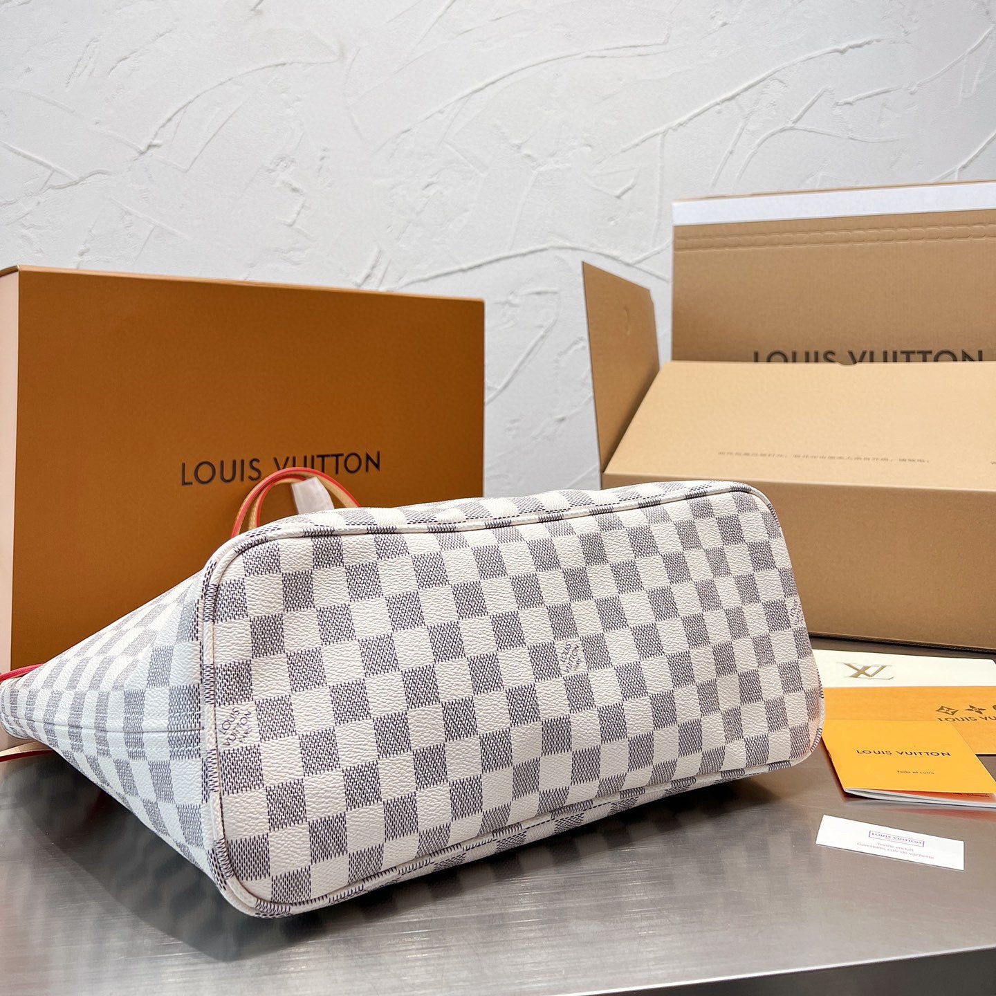 White Checkerboard Medium Bag