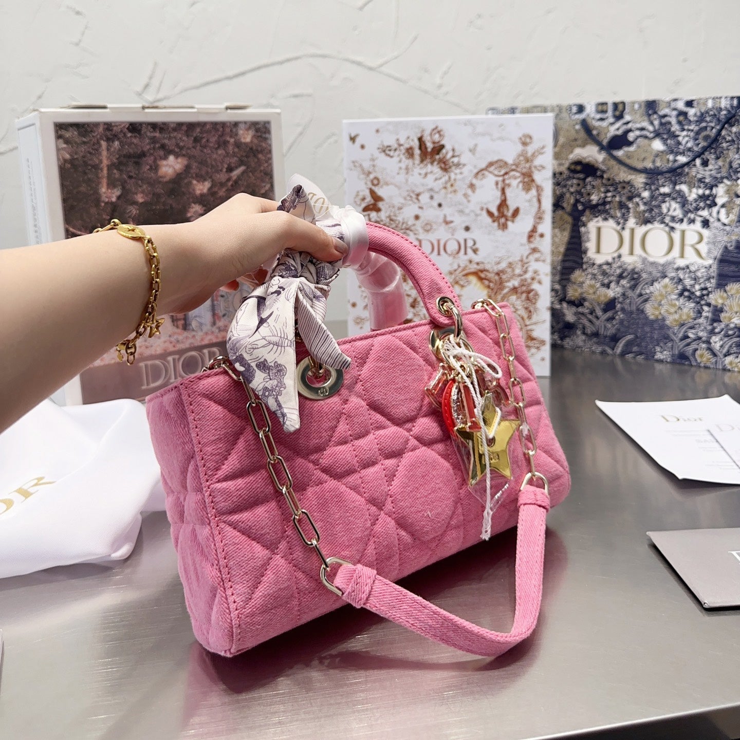 Denim Medium Lady Bag