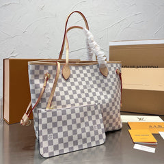 White Checkerboard Medium Bag