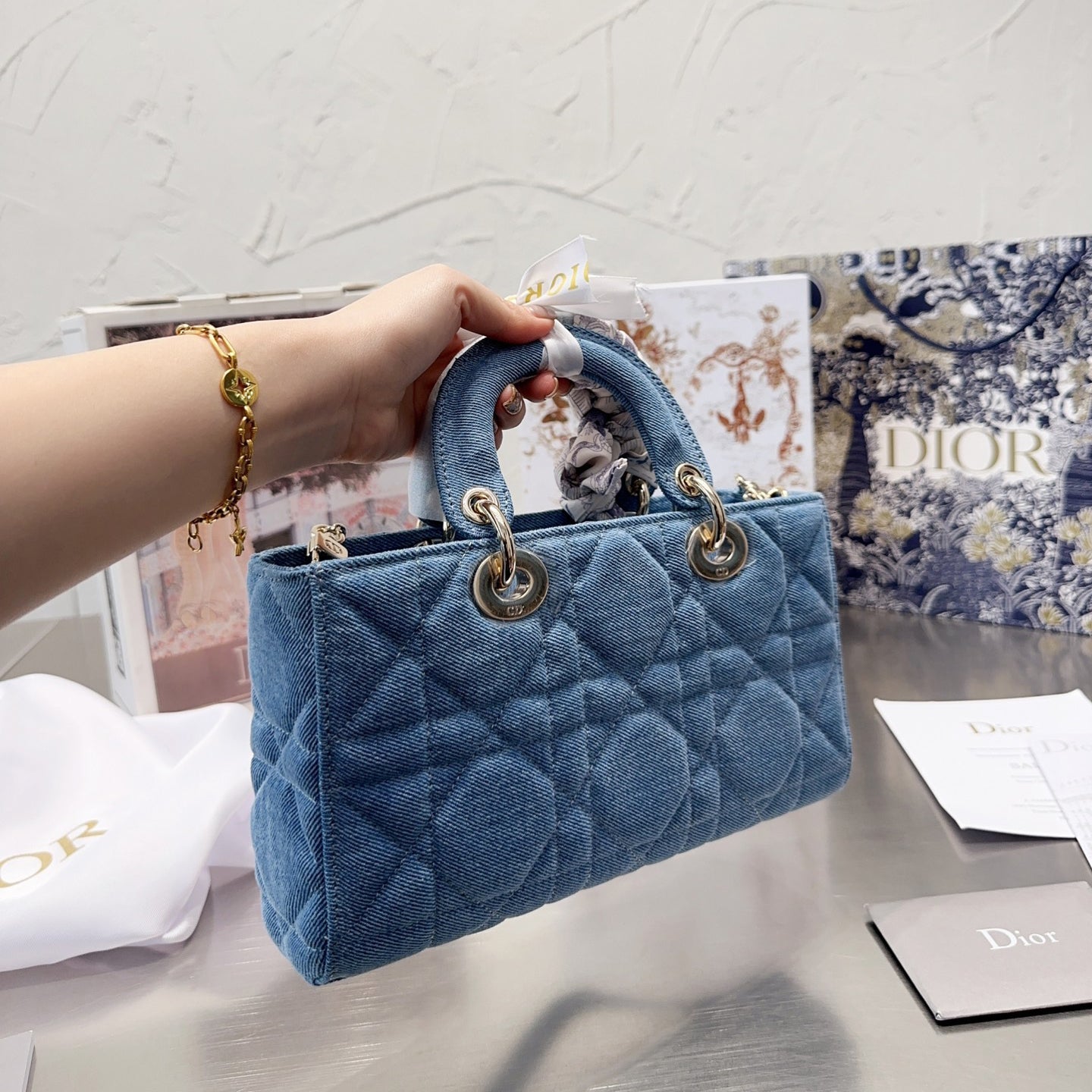 Denim Medium Lady Bag
