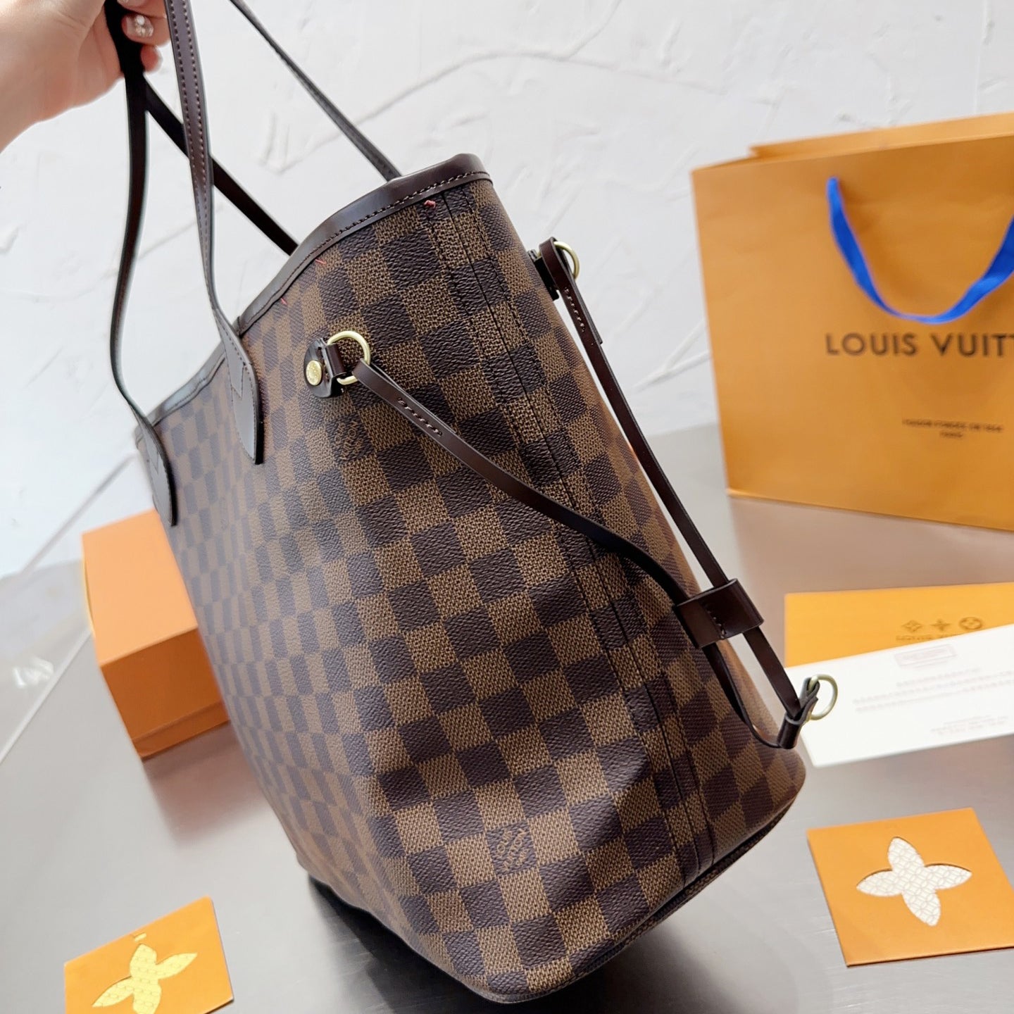 Brown Checkerboard Medium Bag