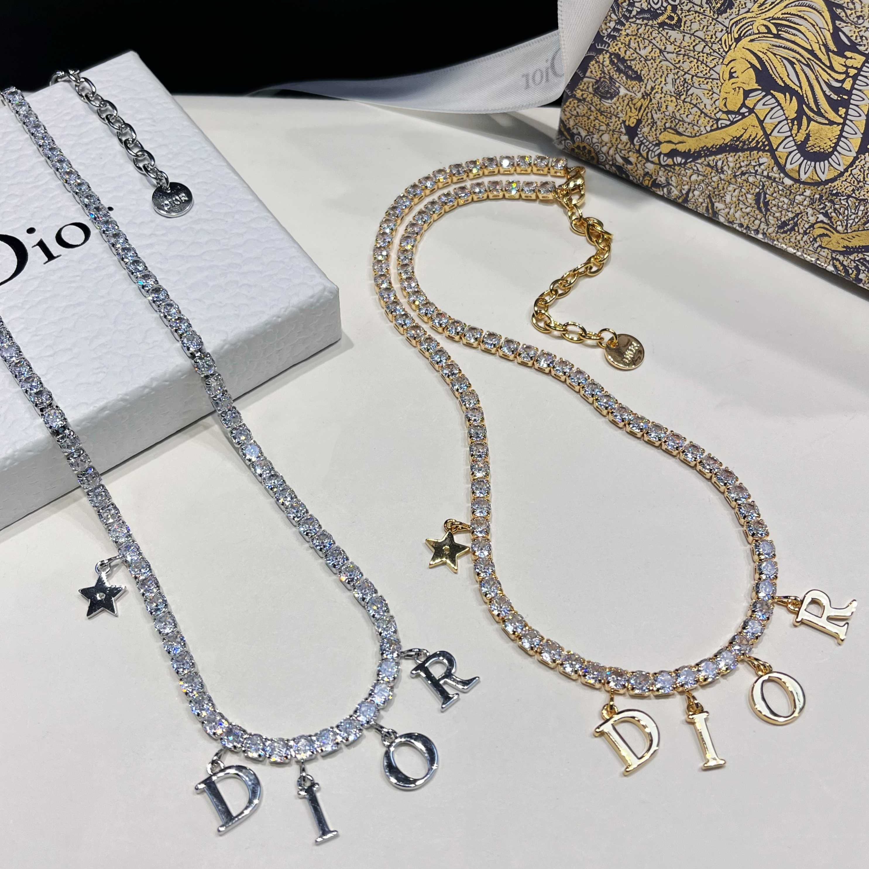2 color Diamond necklace