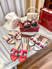 Striped Flat Slippers