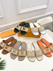 Straw Flat Slippers