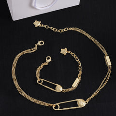 Vintage Pin Bracelet and Necklace Set