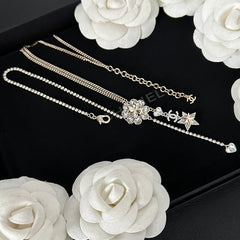 Four-Leaf Clover Star Crystal Necklace
