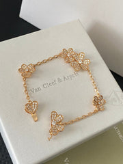2 Colors Five-Flower Diamond Bracelet