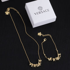 Fashionable letter pendant bracelet + necklace