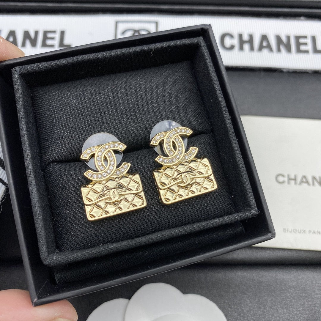 stylish bag pendant earrings