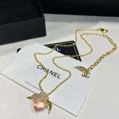 Peach Pendant Necklace