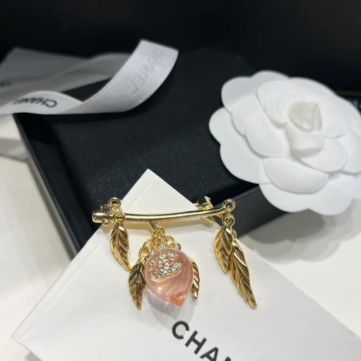 Peach Brooch