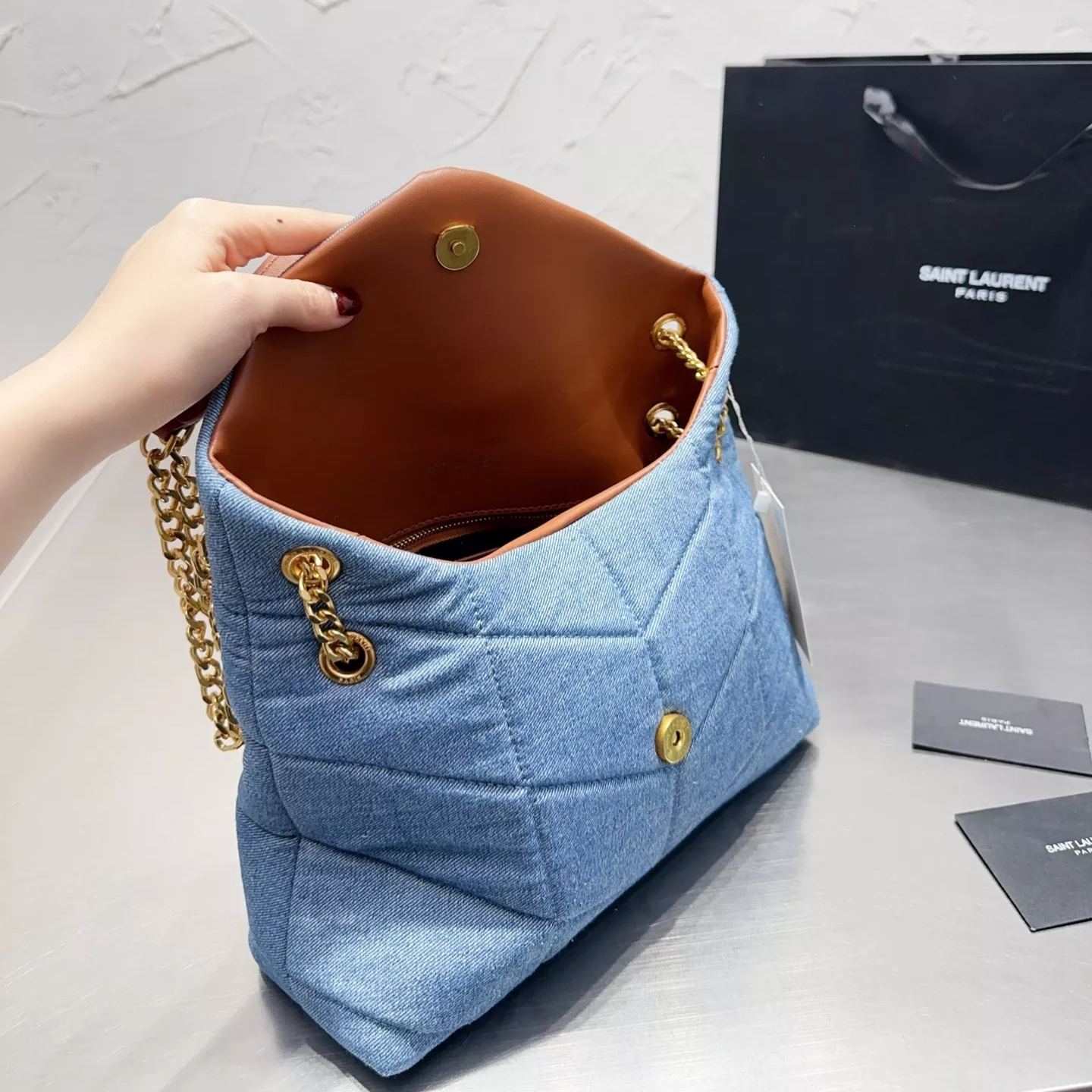 Washed Denim Bag