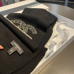 Crystal Diamond Logo Knit Scarf
