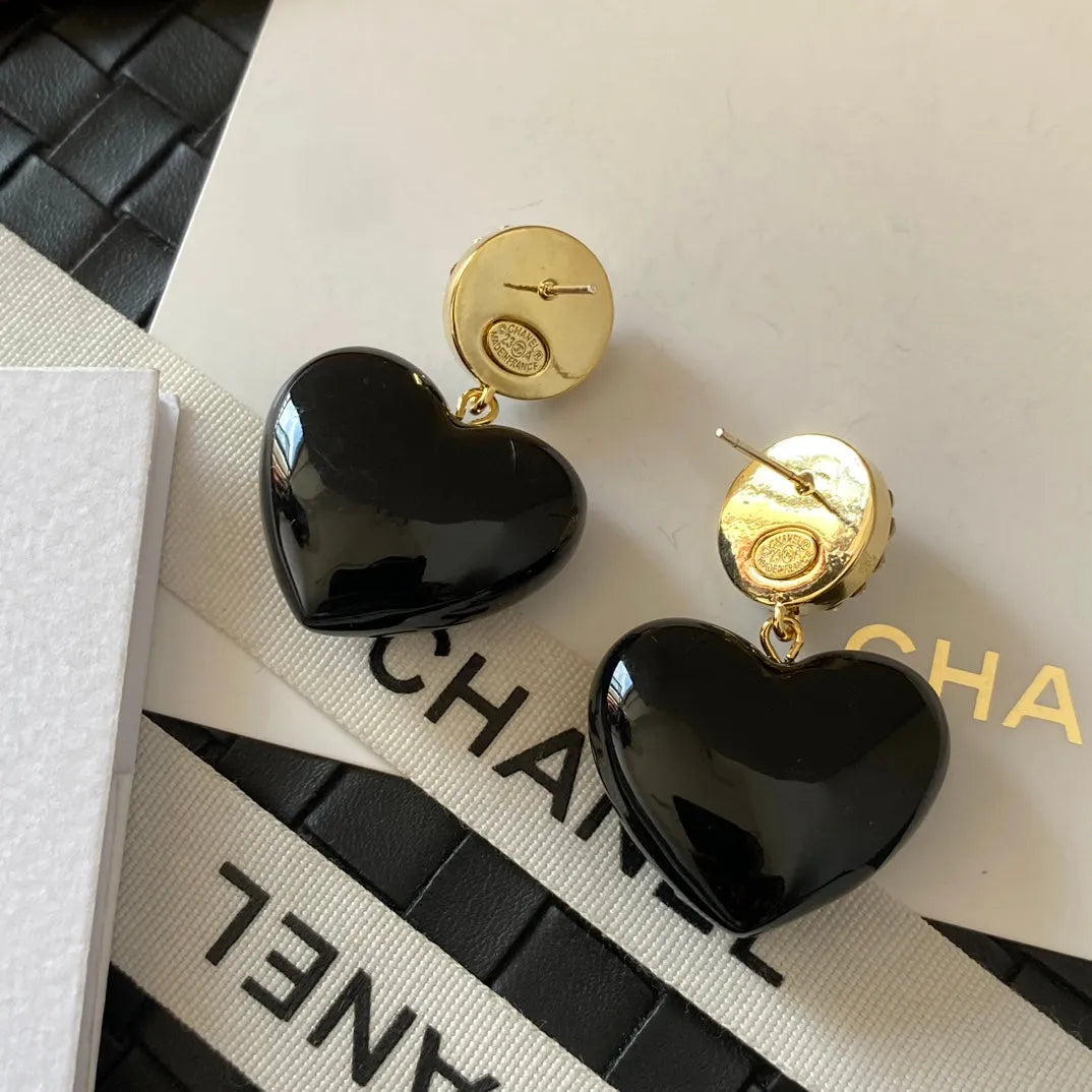 Heart pearl earrings & necklace