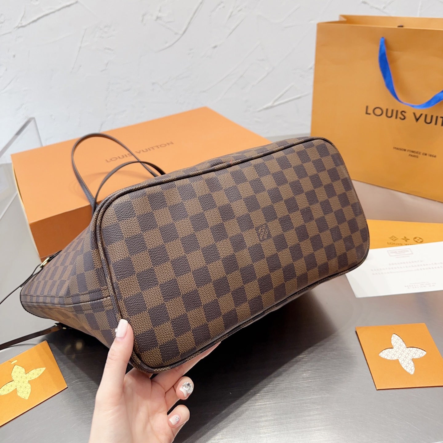 Brown Checkerboard Medium Bag
