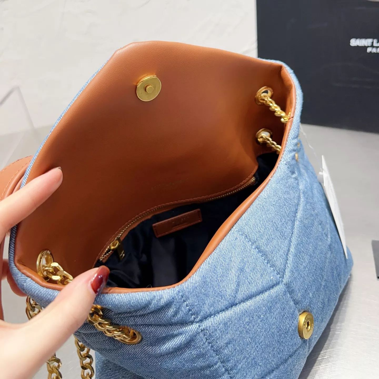 Washed Denim Bag