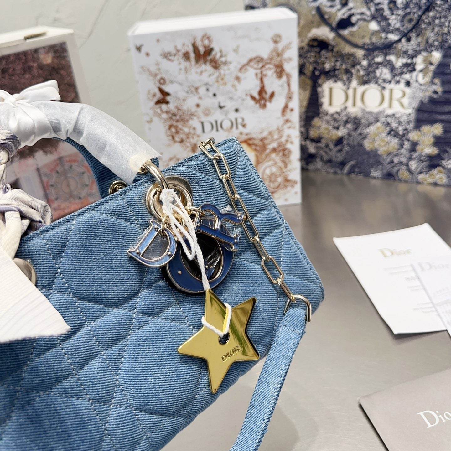 Denim Medium Lady Bag
