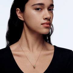 Checkerboard circle pendant necklace