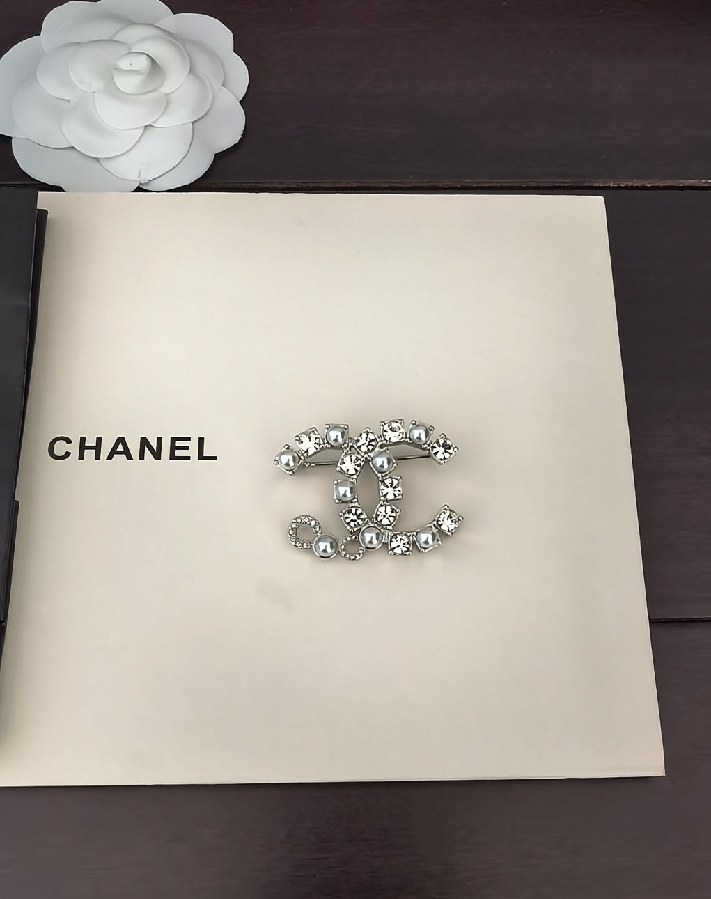 Platinum Pearl Diamond Brooch