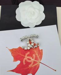 Platinum Pearl Diamond Brooch