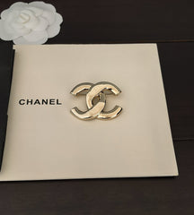 Light Gold Wide Polished Brooch