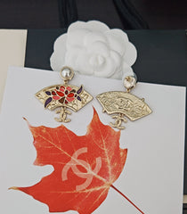 Colorful Flower Fan Earrings