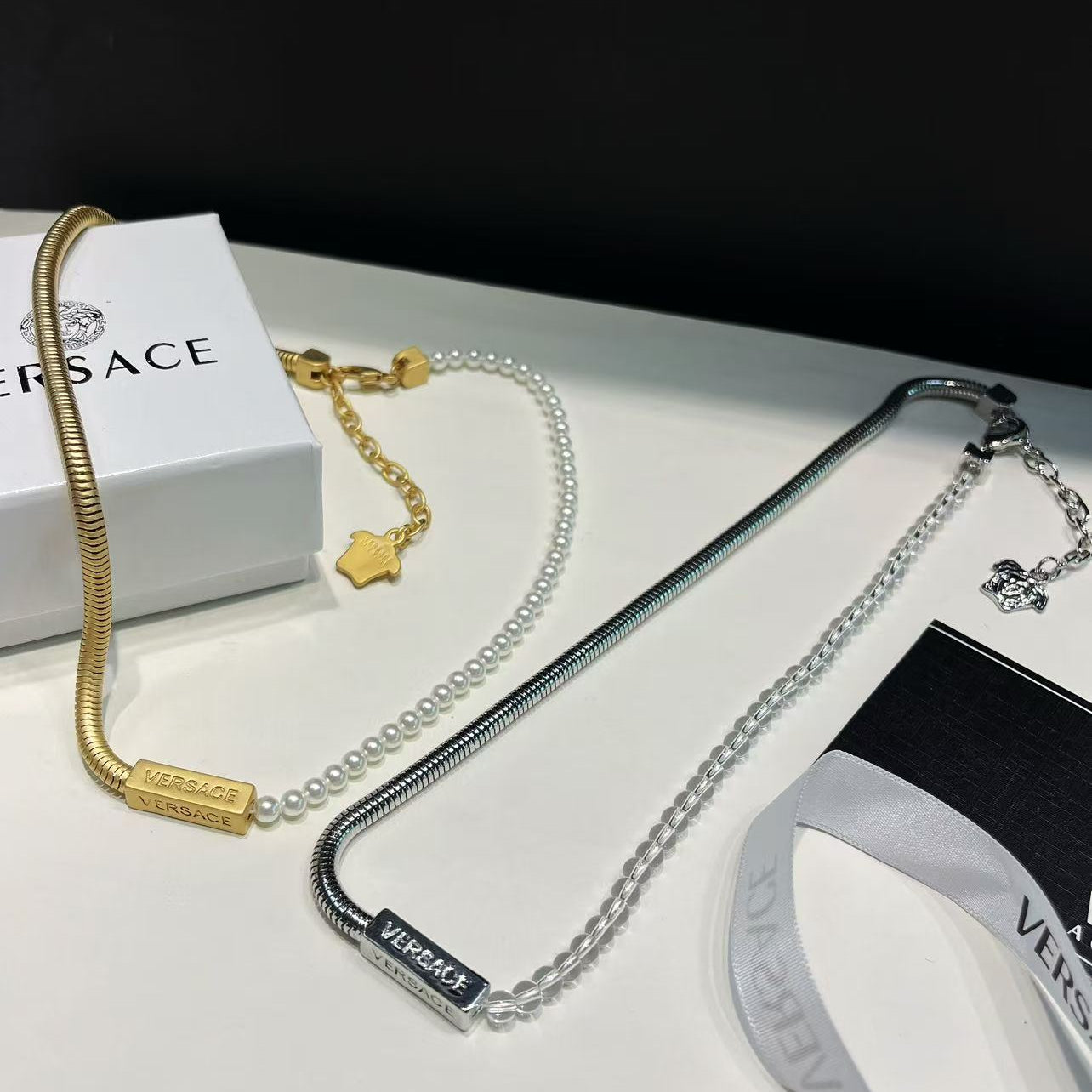 Stylish simple monogrammed necklace