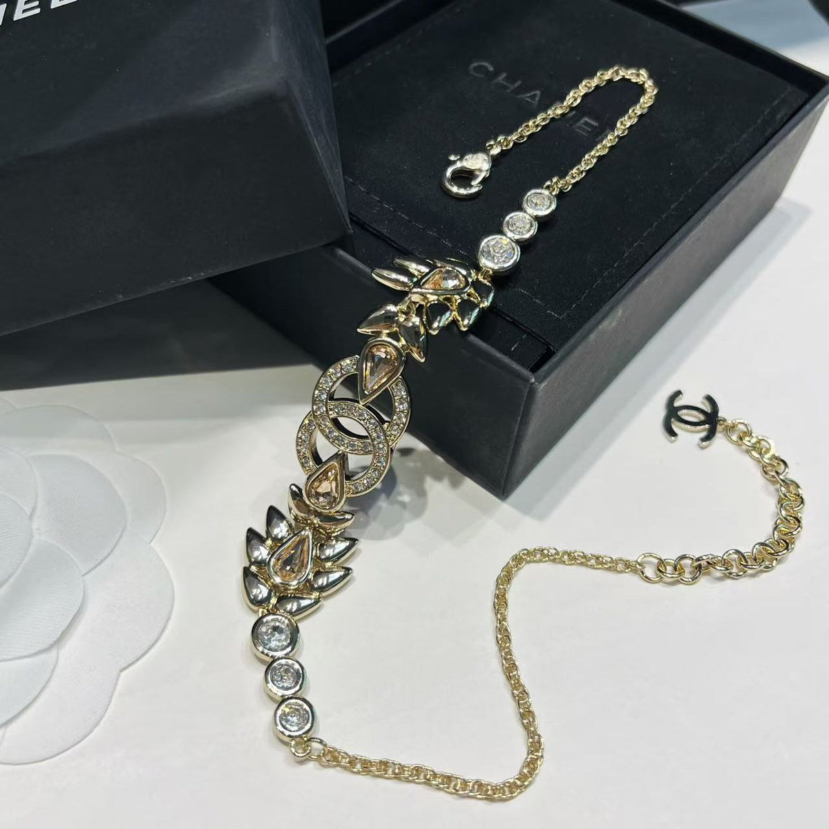 Fashionable Diamond Wheat Ear Necklace