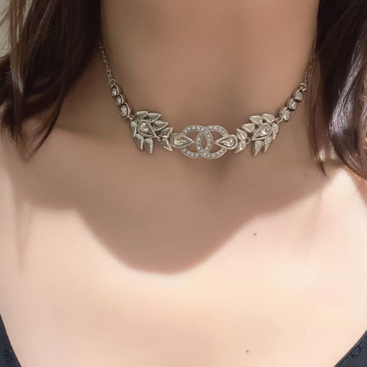 Fashionable Diamond Wheat Ear Necklace