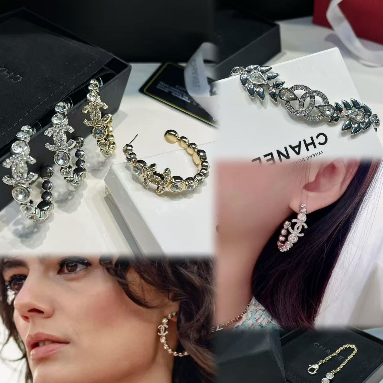 Diamond Hoop Earrings