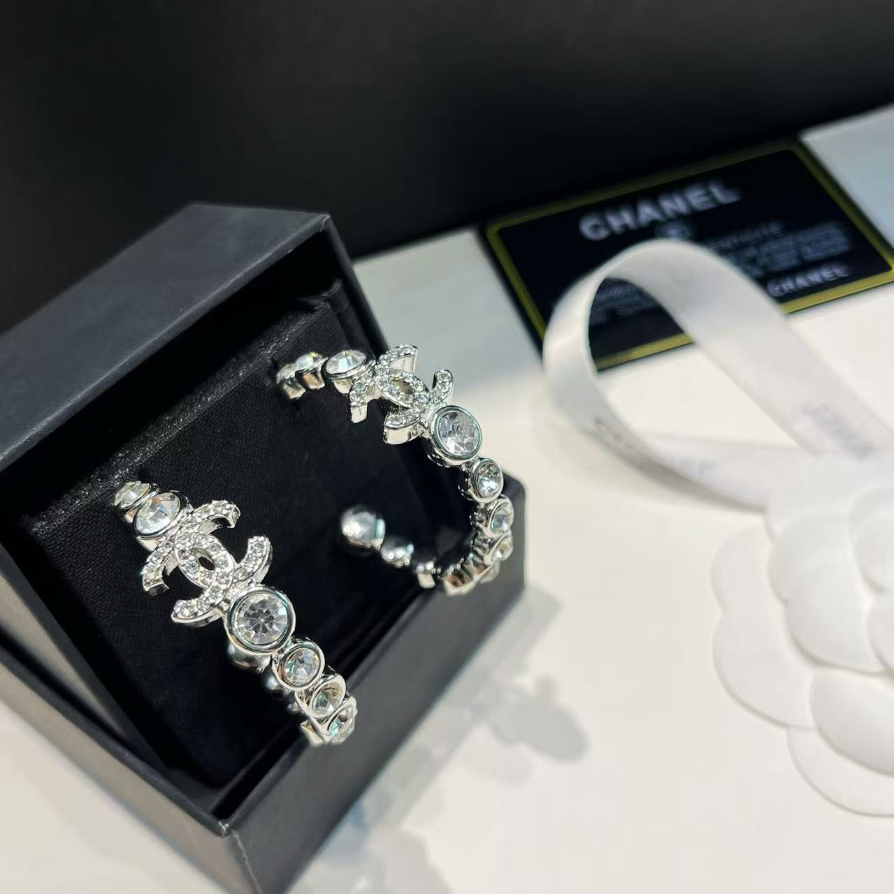 Diamond Hoop Earrings