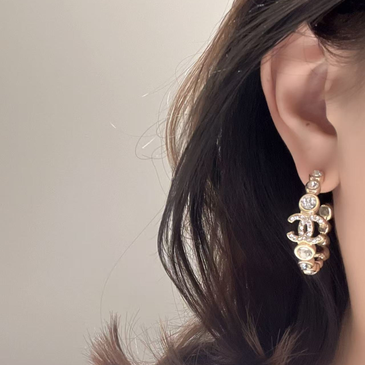 Diamond Hoop Earrings