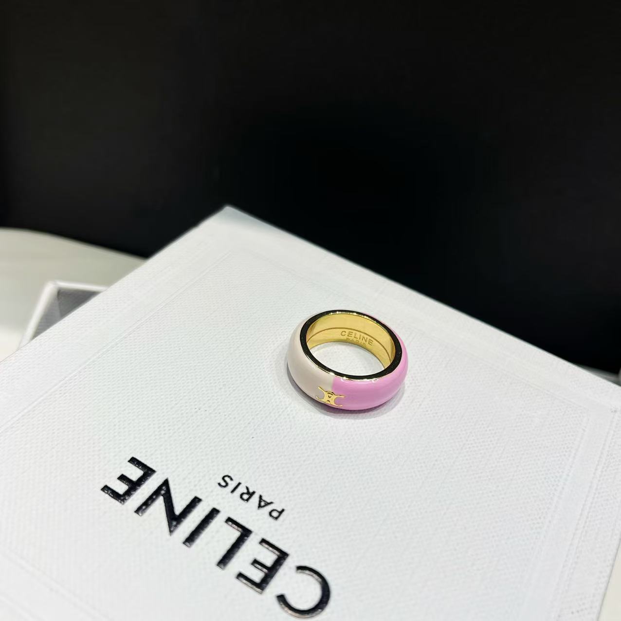 Monogram Enamel Colorblock Ring