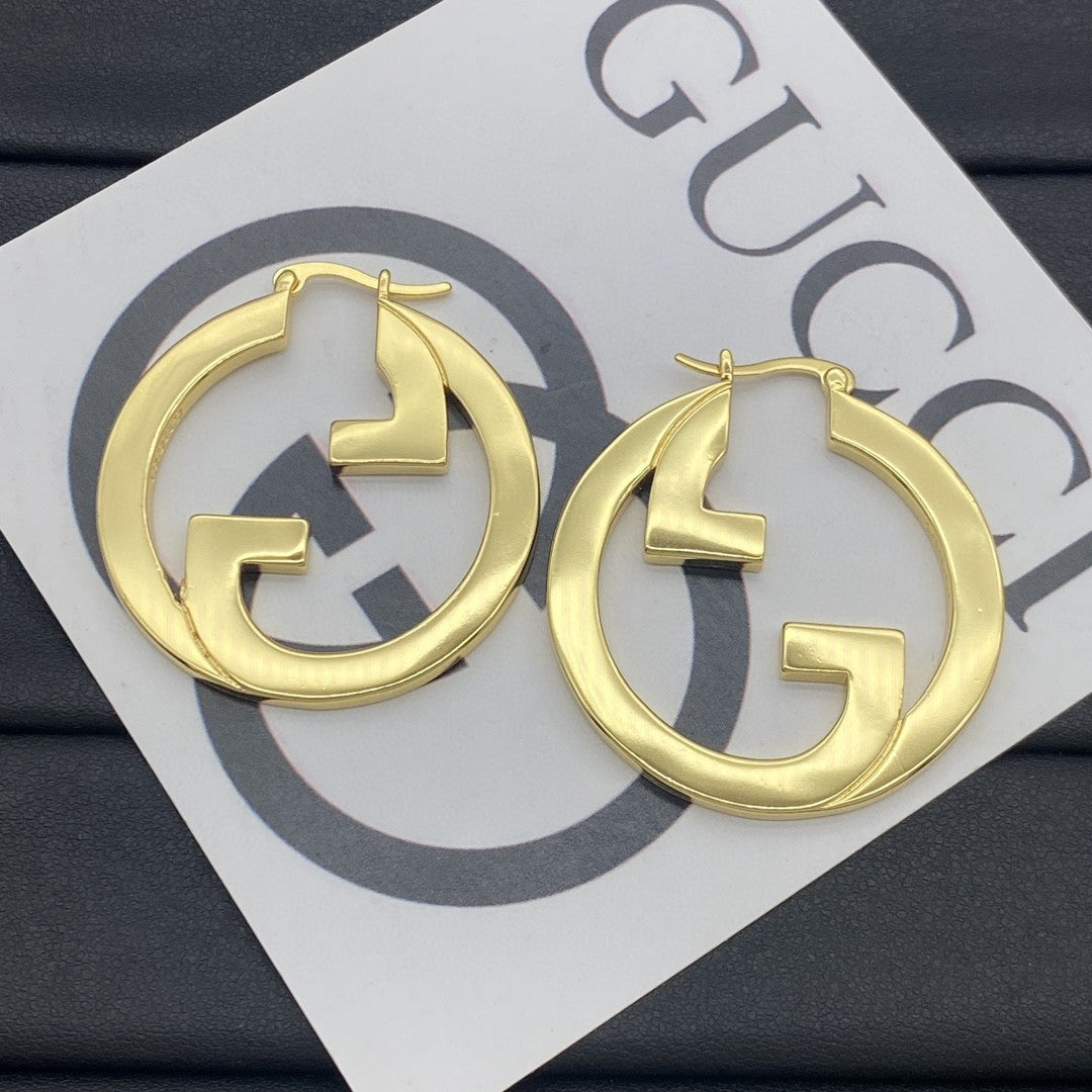 Fashionable 2-color Large Hoop Earrings