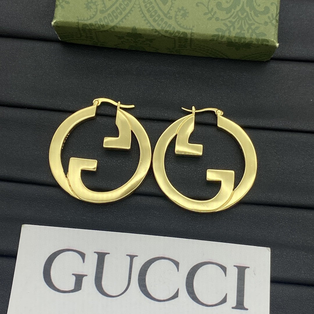 Fashionable 2-color Large Hoop Earrings