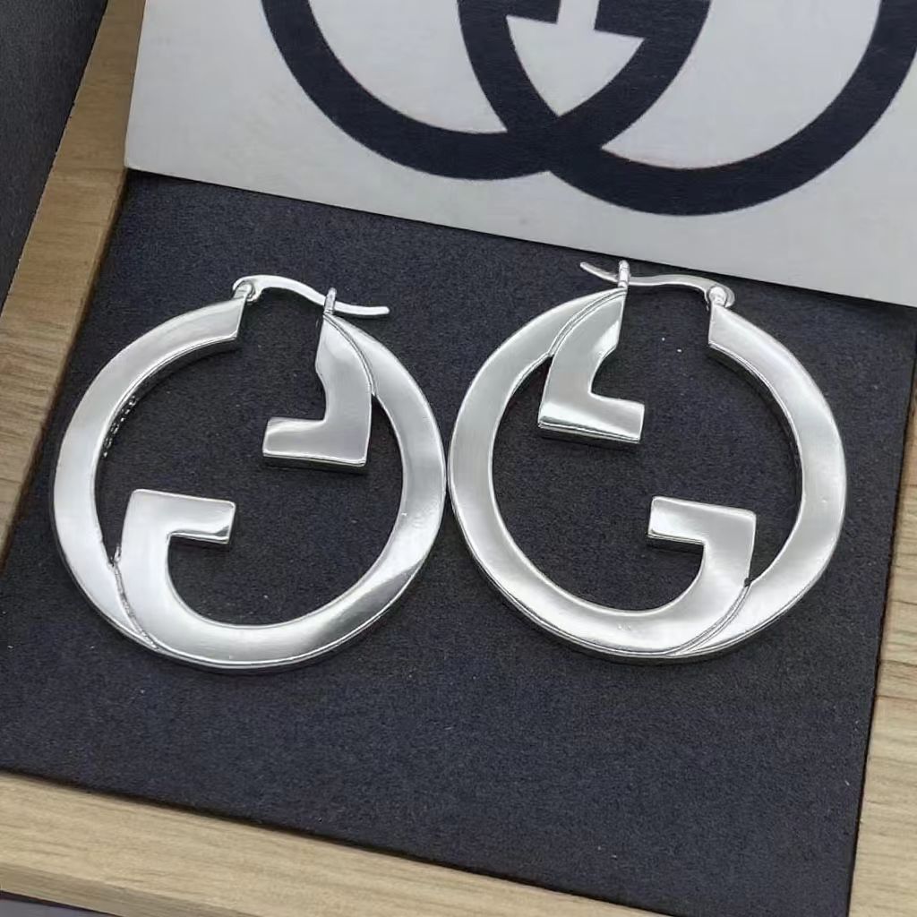 Fashionable 2-color Large Hoop Earrings