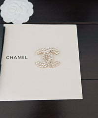 White Diamond Heart Wide Brooch