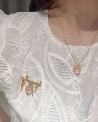 Peach Brooch