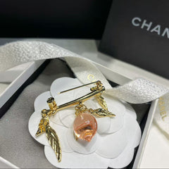 Peach Brooch