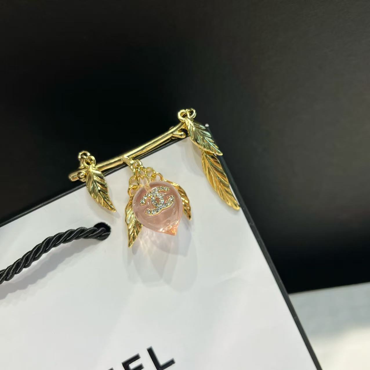 Peach Brooch