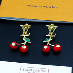 Cherry Series Letter Earrings