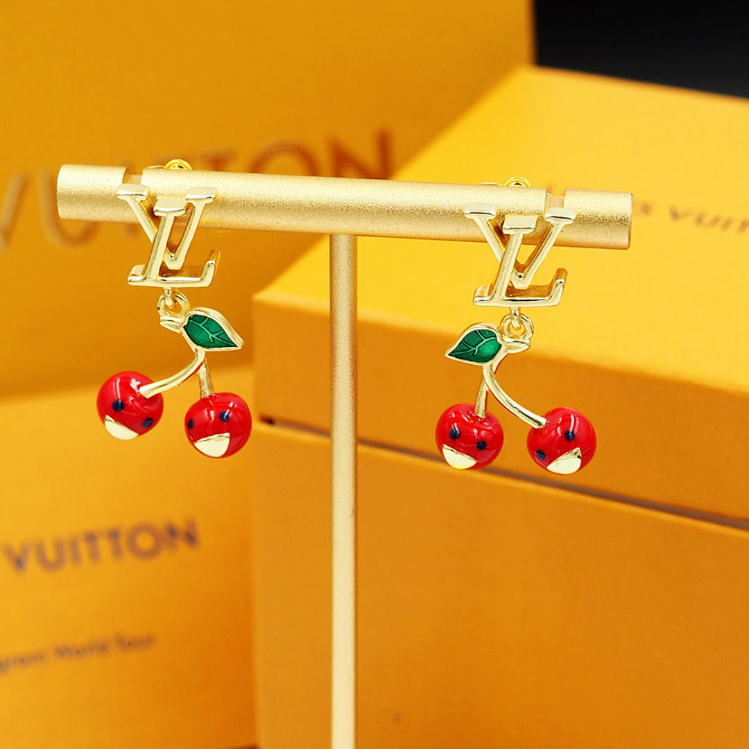 Cherry Series Letter Earrings