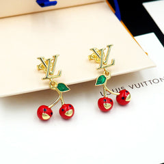 Cherry Series Letter Earrings