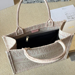 Pink Embroidered Tote