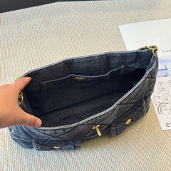Denim Chiffon Fabric Vintage Bag