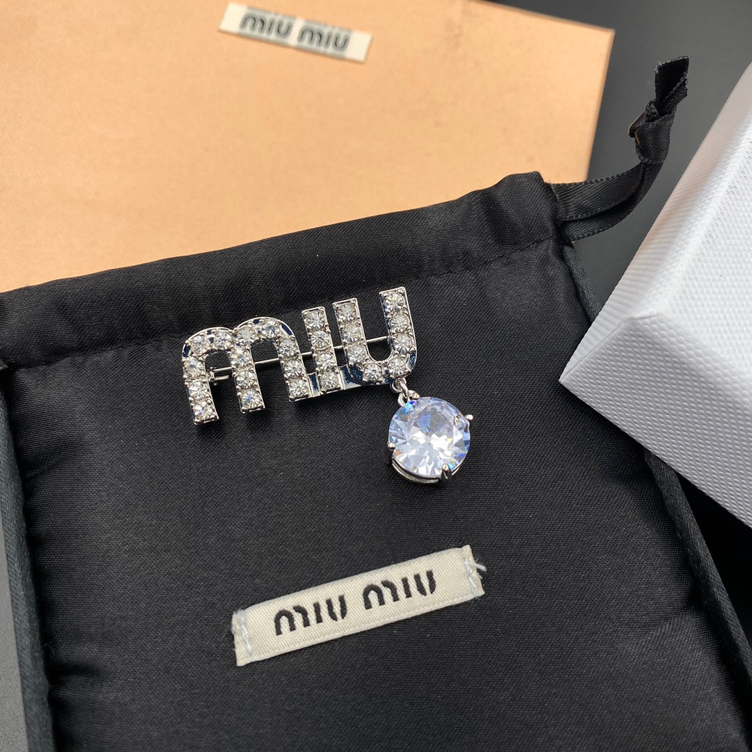 Full Diamond Pendant Brooch