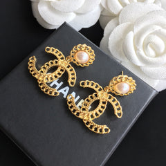 Hollow-out Letter Knitted Earrings