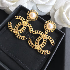 Hollow-out Letter Knitted Earrings