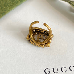 Vintage Diamond Hollow Open Ring