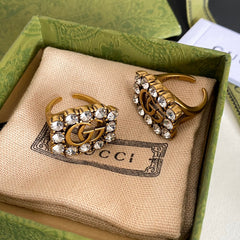 Vintage Diamond Hollow Open Ring